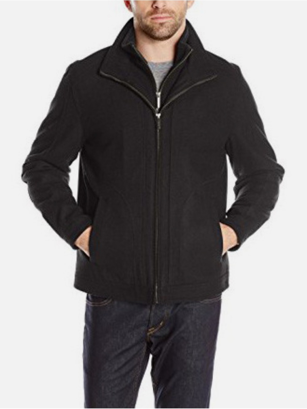 London Fog Black Men's Zip-Front Jacket